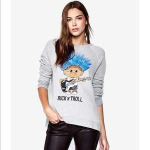 Lauren Moshi Gray Rock N Trolls Sweatshirt NWT XS